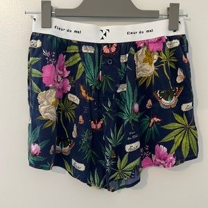 Fleur du mal silk sleep boxers